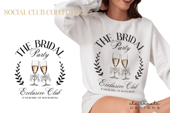 Bridal Party Exclusive Club Design PNG: Your Creative Blueprint