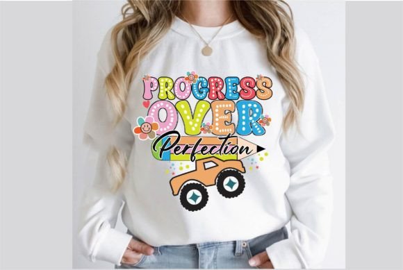 Progress Over Perfection SVG Design: A Motivational Toolkit