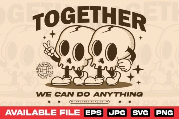 Retro Skull Cartoon Character Design: The Ultimate Streetwear Asset