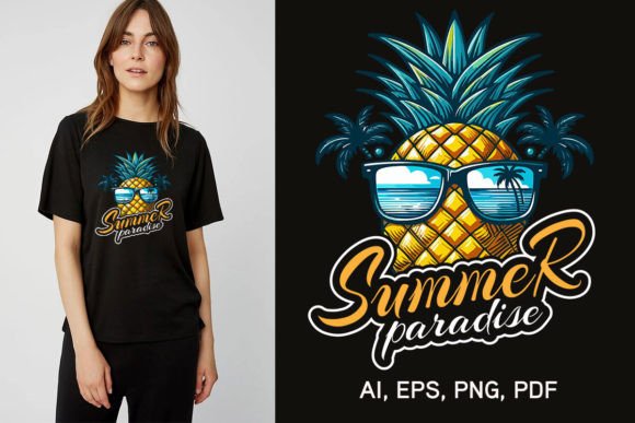Summer Paradise T Shirt Design: Capture Endless Vibes