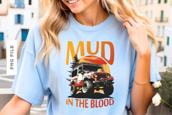 Unleash Raw Energy with Mud in the Blood T-shirt Design