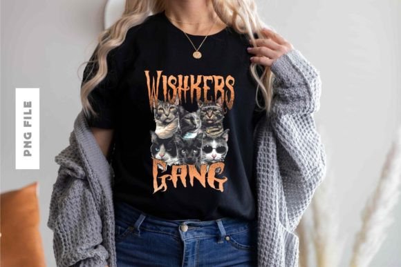 Whiskers Gang T-shirt Design: Your Ultimate Merch Ready File