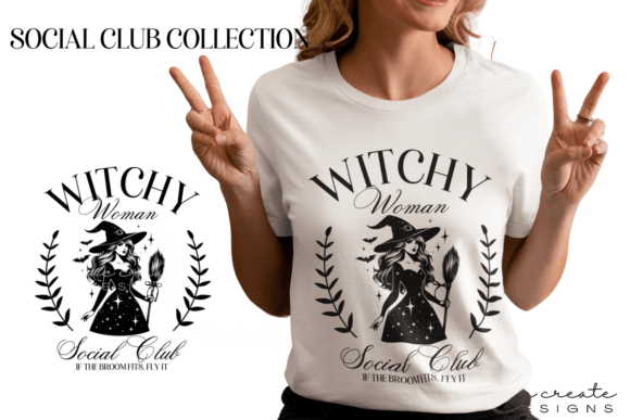 Witchy Women Social Club Design: A High-Resolution PNG for Creative Projects